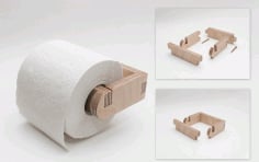 Toilet Roll Holder Laser Cut Free CDR Vectors File