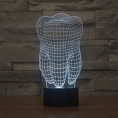 Tooth Shape 3d Lamp Vector Model Free CDR Vectors File