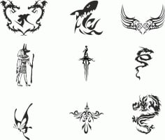 Totem Tattoos Design Art CDR File