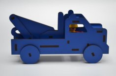 Tow Truck Toy Model for Kids 4mm MDF Free Laser Cut File