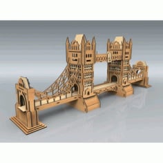 Tower Bridge Model Laser Cut Free Vector CDR File