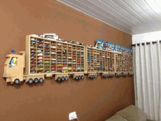Toy Car Storage Rack For 300 Trucks Free Download Vector CDR File