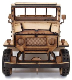 Toyota Land Cruiser BJ44 Toy Wooden Puzzle Model PDF File for Laser Cutting