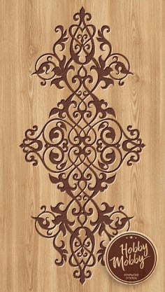 Traditional Motif Piece Door Panel Design CDR File