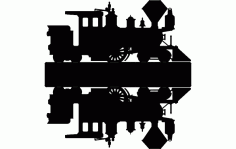 Train Silhouette DXF File
