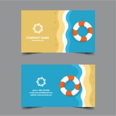 Travel Agency Business Card Design Free Vector