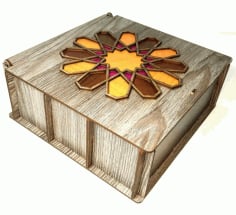 Treasure Chest Wooden Box CNC Laser Cutting CDR and DXF Vector File