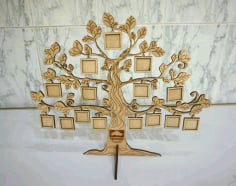 Tree Photo Frame CNC Laser Cutting Free CDR Vectors File