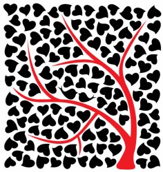 Tree with Hearts Vector Art Design Illustrator File