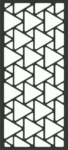 Triangular Grill Screen Panel DXF File