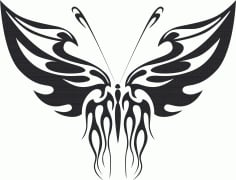 Tribal Butterfly Vector Art 132 Free DXF Vectors File