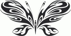 Tribal Butterfly Vector Art 20 Free DXF Vectors File