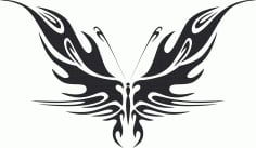 Tribal Butterfly Vector Art 44 Free DXF Vectors File