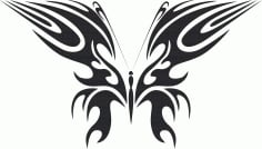 Tribal Butterfly Vector Art 49 Free DXF Vectors File