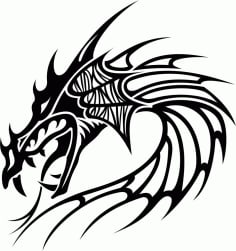 Tribal Dragon Tattoo Vector free CDR Vectors File