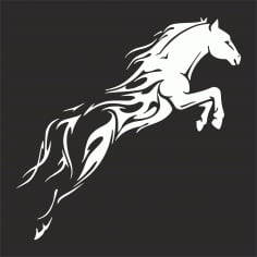 Tribal Horse Unique Laser Cutting DXF File