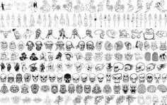Tribal Skull Design Art CDR File