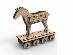 Trojan Horse 3D Model Laser Cut Free CDR File