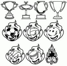 Trophy Balls Collection CDR File