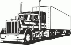 Truck Silhouette Vector Free CDR Vectors File