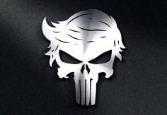 Trump Punisher Skull DXF File