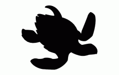 Turtle Silhouette Free DXF Vectors File
