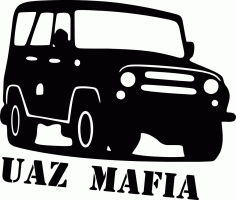 UAZ Mafia Sticker Vector Free CDR Vectors File