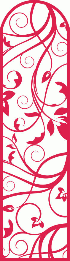UpRound Floral Decorative Vertical Banner Design CDR File