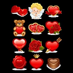 Valentines Pack Mini Crown Vector SVG File