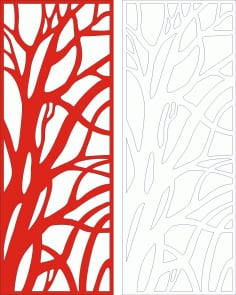 Vector Abstract Tree Design Panel Laser Cut CDR File