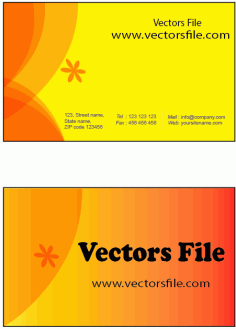 Vector Graphics Business Card Template File