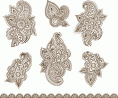 Vector Illustration Of Mehndi Ornament Free CDR Vectors File