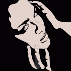 Vector Of Woman With Hands On Face Free CDR File