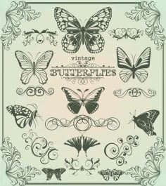 Vintage Butterfly Free Vector