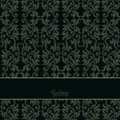 Vintage Damask Wallpaper In Victorian Style Free Vector