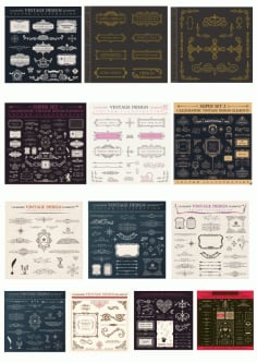 Vintage Signs and Banners and Frames Free CDR Vectors File