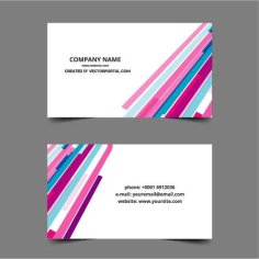 Visiting Card Design Template Vector Free Vector