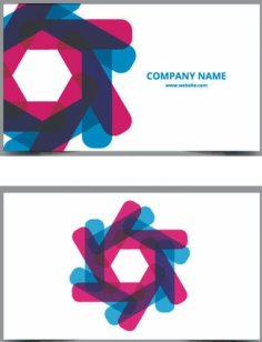 Visiting Card Design with Logo Free Vector