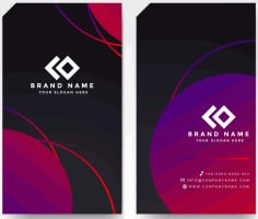 Visiting Card Template Elegant Modern Colorful Abstract Decor EPS and Ai File