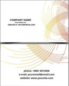 Visiting Card Template with Abstract Design Free Vector