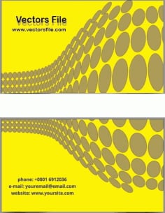 Visiting Card Yellow Circle Theme Template Vector File