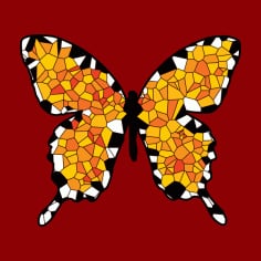 Voronoi Butterfly Vector SVG File