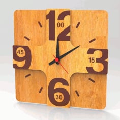 Wall Clock Mockup Plywood 3.4 mm CDR and DXF File