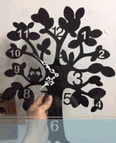Wall Clock Tree File for Laser Cut DXF Vectors File
