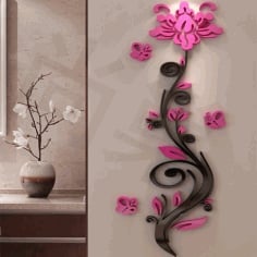 Wall Decor Flower Template Free CDR File