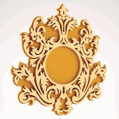 Wall Mirror Frame Design Free DXF Vectors File