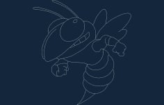 Wasp Free Dxf File For Cnc DXF Vectors File