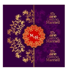 We Are Getting Married Invitation Card Free Vector