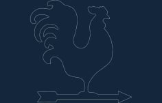 Weather Vane Weathercock Free Dxf File For Cnc DXF Vectors File