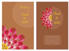 Wedding Banner Template Classic Dark Blooming Flora Invitation Card Free Vector